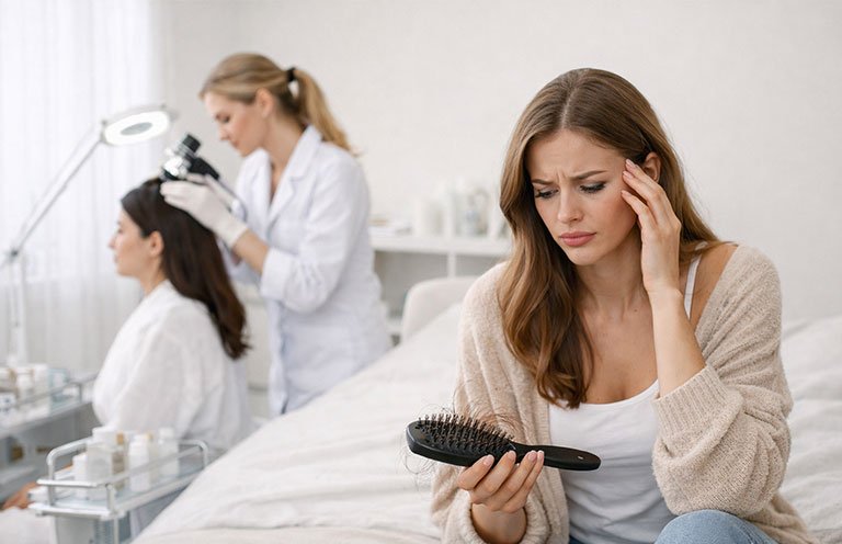 Common Causes of Hair Fall and Professional Treatments by Cosmetologists Hair fall causes and treatment