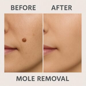 Mole examination at cosmetology clinic in Ambawadi Ahmedabad